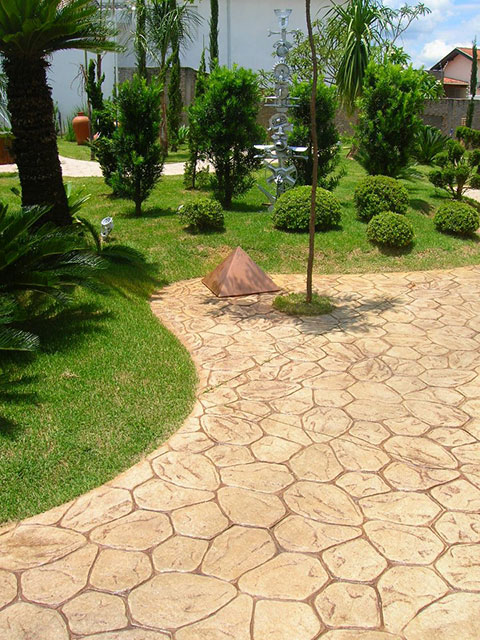 ALGUNS TRABALHOS WR Stone - Pisos em Concreto estampado